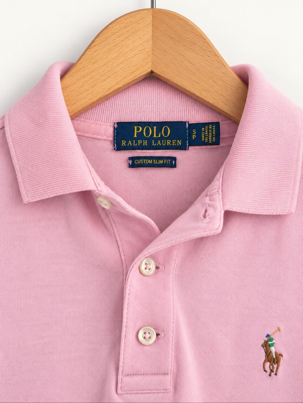 Polo Ralph Lauren Men’s S Pink Stretch Polo Shirt Custom Slim Fit Pony Logo